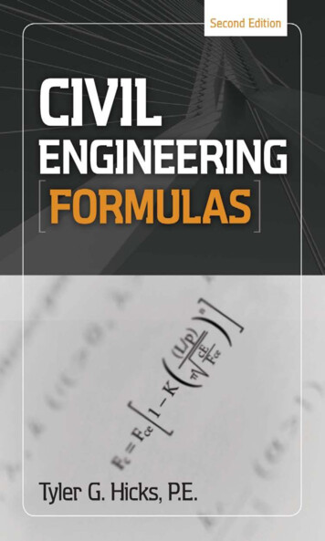 CIVIL FORMULAS - Civil Engineering
