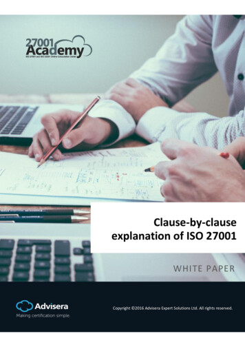 Clause-by-clause Explanation Of ISO 27001 - Risk Management