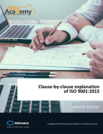 Clause-by-clause Explanation Of ISO 9001:2015