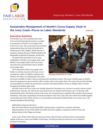 Sustainable Management Of Nestlé’s Cocoa Supply Chain In .