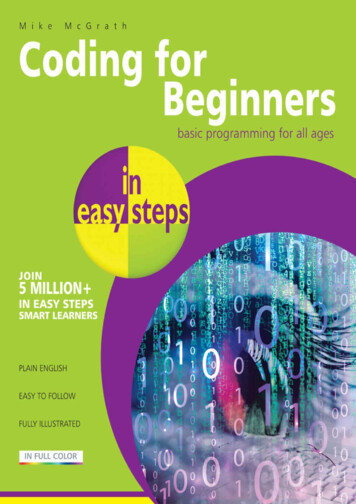 Coding For Beginners In Easy Steps: Basic Programming For .