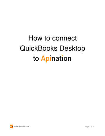 How To Connect QuickBooks Desktop To - API Nation