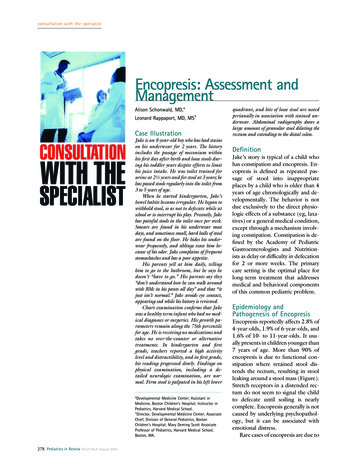Encopresis: Assessment And Management