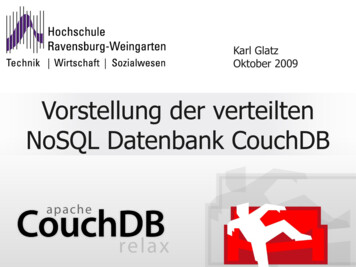 Vorstellung Der Verteilten NoSQL Datenbank CouchDB
