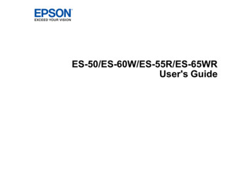 User's Guide - ES-50/ES-60W/ES-55R/ES-65WR