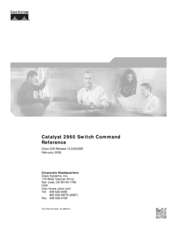 Catalyst 2960 Switch Command Reference - Cisco