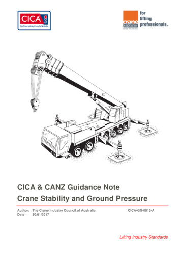 CICA & CANZ Guidance Note Crane Stability And Ground Pressure