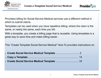 Create Social Service Medical Template - Wa