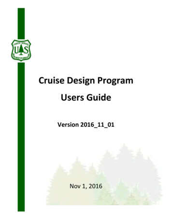 Cruise Design Program Users Guide - Fs.fed.us