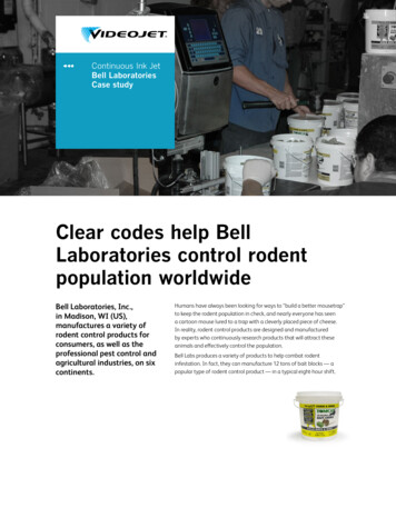Clear Codes Help Bell Laboratories Control . - Videojet.sg