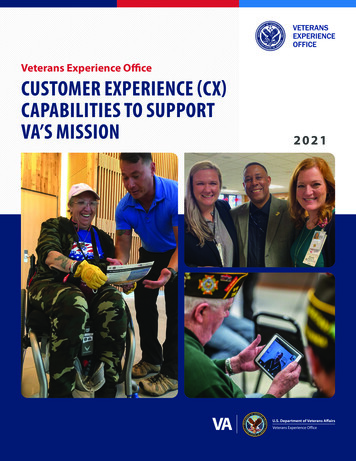 Veterans Experience Office CUSTOMER EXPERIENCE (CX .