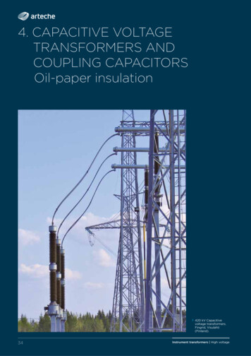 4. CAPACITIVE VOLTAGE TRANSFORMERS AND COUPLING 