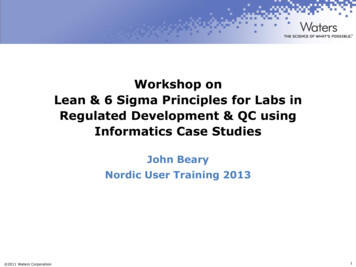 Workshop On Lean & 6 Sigma Principles For Labs In .