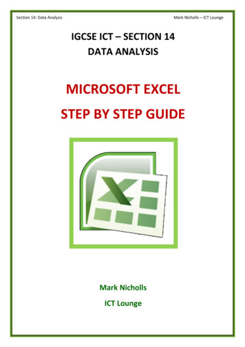 MICROSOFT EXCEL STEP BY STEP GUIDE - ICT Lounge