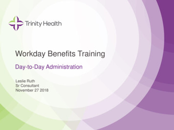 Workday Benefits Training - Trinity Health