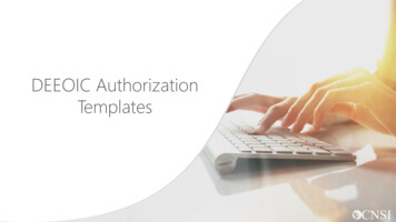 DEEOIC Authorization Templates - Medical Bill Processing .
