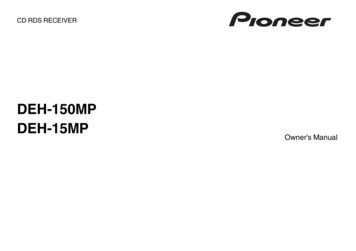 Pioneer Audio Systems Installation Instructions