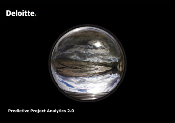 Predictive Project Analytics 2.0 Today S Project Landscape