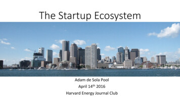 The Startup Ecosystem - Harvard University