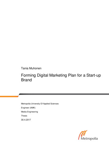 Forming Digital Marketing Plan For A Start-up Brand