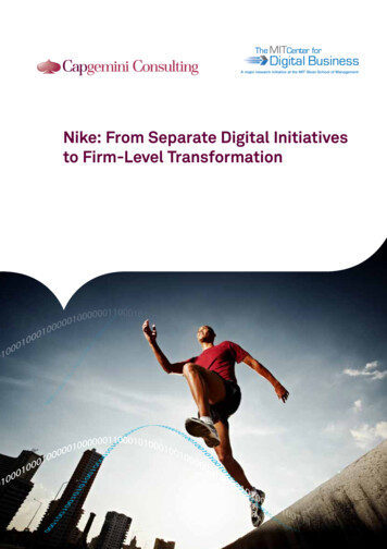 Nike: From Separate Digital Initiatives To Firm-Level .