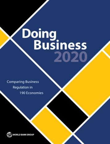 Doing Business 2020 - World Bank
