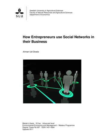 How Entrepreneurs Use Social Networks In Their Business