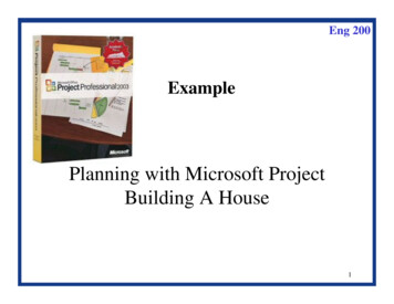 Planning With Microsoft Project Building A House