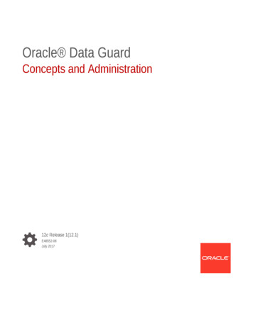 Concepts And Administration - Oracle