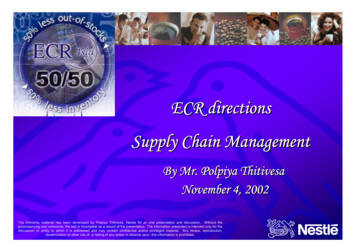 ECR Directions Supply Chain Management