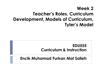 Development, Models Of Curriculum,