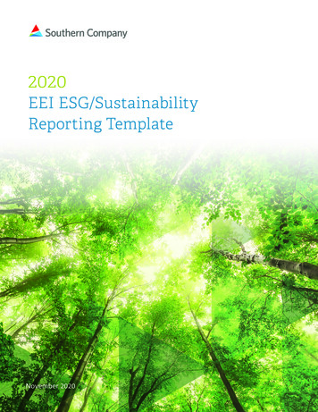 EEI ESG/Sustainability Reporting Template - Southern Company