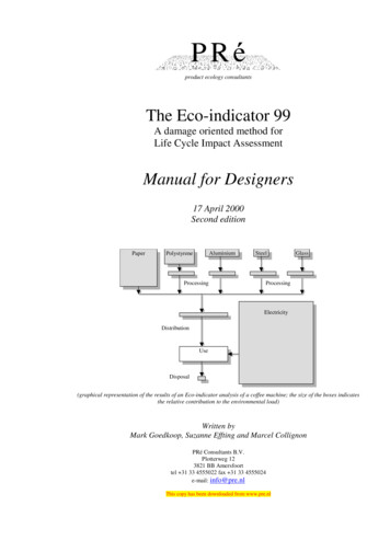 The Eco-indicator 99 - Rowan University