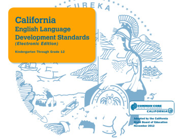 English Language Development Standards - California