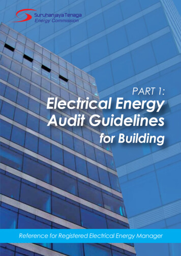 PART 1: Electrical Energy Audit Guidelines