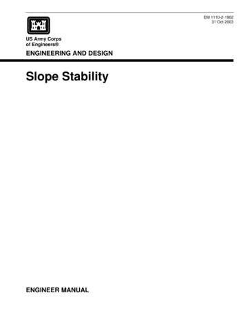Slope Stability - United States Army