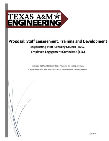 Proposal: Staff Engagement, Training And Development