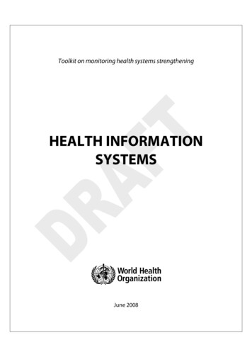 HEALTH INFORMATION SYSTEMS - WHO