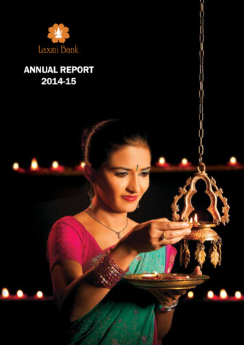 ANNUAL REPORT 2014-15 - Laxmi Bank