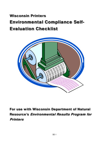 Environmental Compliance Self- Evaluation Checklist
