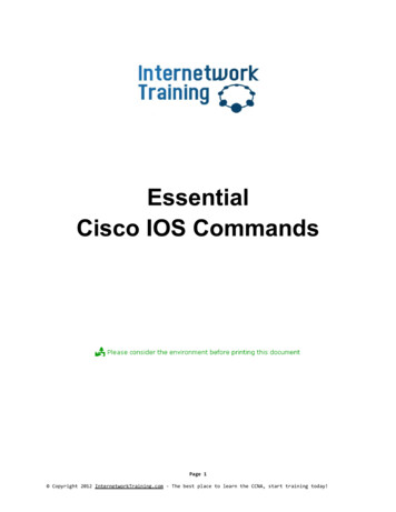 Essential Cisco IOS Commands - Internetwork Training