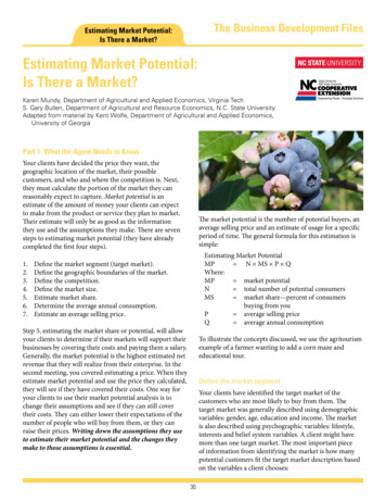 Estimating Market Potential: Is There A Market?