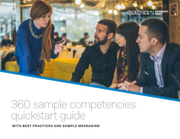 360 Sample Competencies Quickstart Guide - Qualtrics