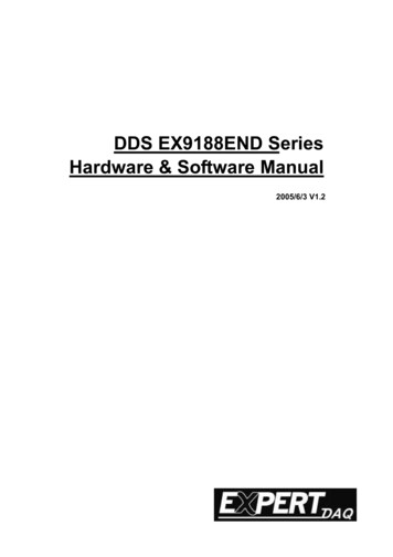 DDS EX9188END Series Hardware & Software Manual
