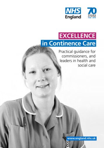 EXCELLENCE In Continence Care - NHS England
