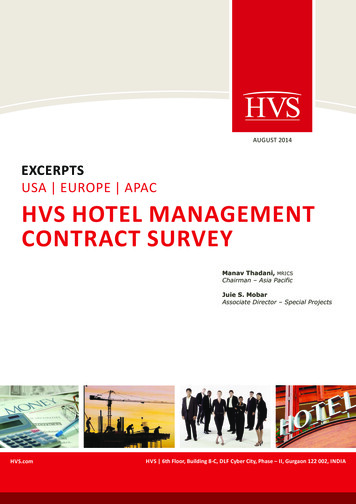 Hotel Management Contract Survey 02 - HVS