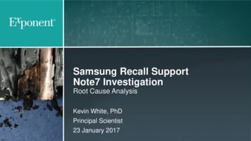 Samsung Recall Support Note7 Investigation