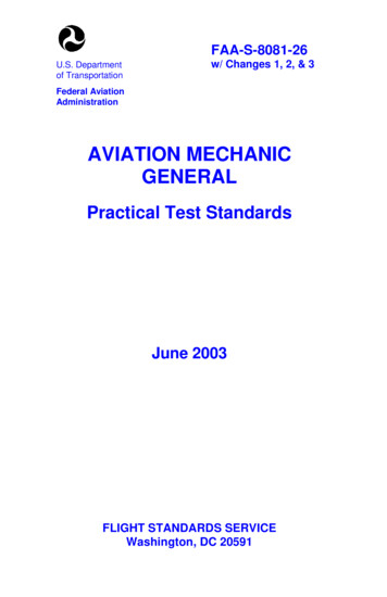 AVIATION MECHANIC GENERAL - Aircraft Mechanic