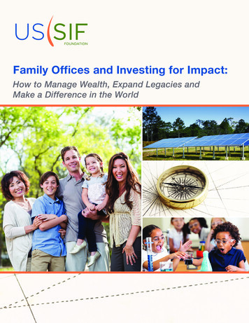 Family Offices And Investing For Impact - US SIF