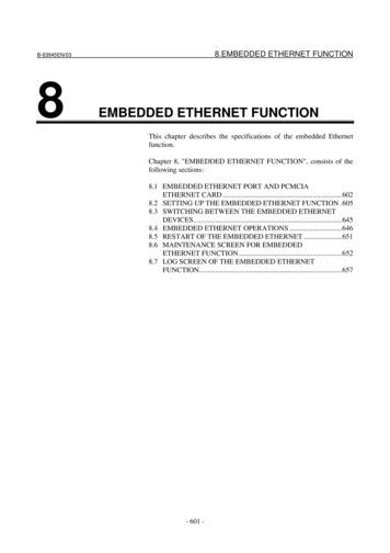 EMBEDDED ETHERNET FUNCTION - Fanuc CNC Retrofits